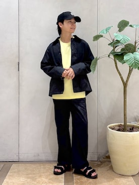 「アイテム（ミリタリージャケット）」を使った、おばさん（メンズ・166cm）の秋コーディネート