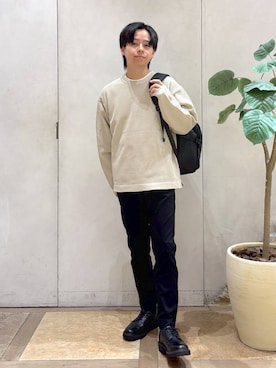 「GLOBAL WORK（グローバルワーク）のアイテム（バックパック/リュック）」を使った、おばさん（メンズ・166cm）の秋コーディネート