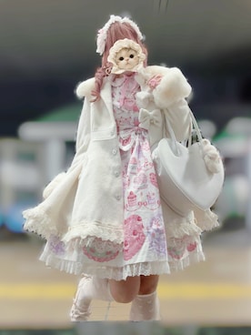 「Angelic Pretty（アンジェリックプリティ）のアイテム」を使った、花園ありす💐さん（レディース・162cm）の春コーディネート