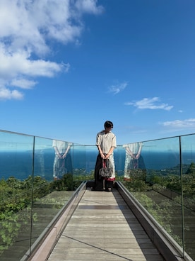 「アイテム（財布/小物、レッド系）」を使った、Taichiさん（メンズ・174cm）の夏コーディネート