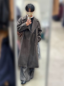 「アイテム（スラックス）」を使った、Taichiさん（メンズ・173cm）の冬コーディネート