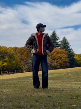 「アイテム（帽子）」を使った、Taichiさん（メンズ・173cm）の秋コーディネート