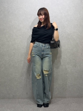 「MURUA（ムルーア）のアイテム」を使った、Harunaさん（レディース・162cm）の夏コーディネート