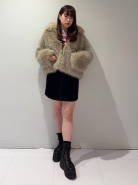 「MURUA（ムルーア）のアイテム（ブルゾン）」を使った、Harunaさん（レディース・162cm）の秋コーディネート