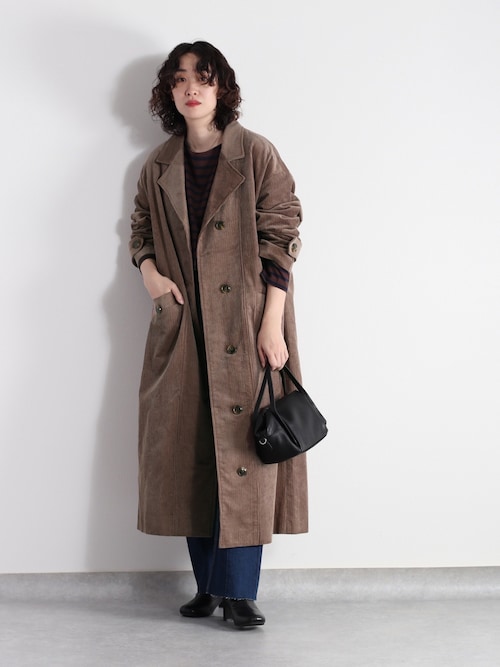 セール】コーデュロイ テーラーオーバーコート（ダウンジャケット
