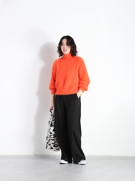 「cepo（セポ）のアイテム（トートバッグ）」を使った、3taniさん（レディース・162cm）の冬コーディネート
