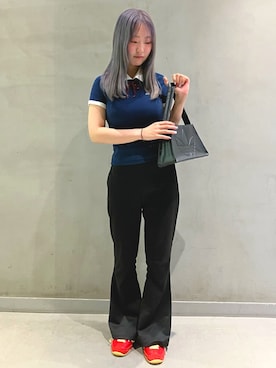 「adidas（アディダス）のアイテム（ポロシャツ）」を使った、MKさん（レディース・150cm）の夏コーディネート