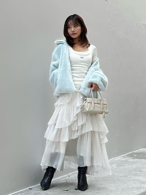 ラッフルフリルティアードスカート（スカート）｜SNIDEL（スナイデル