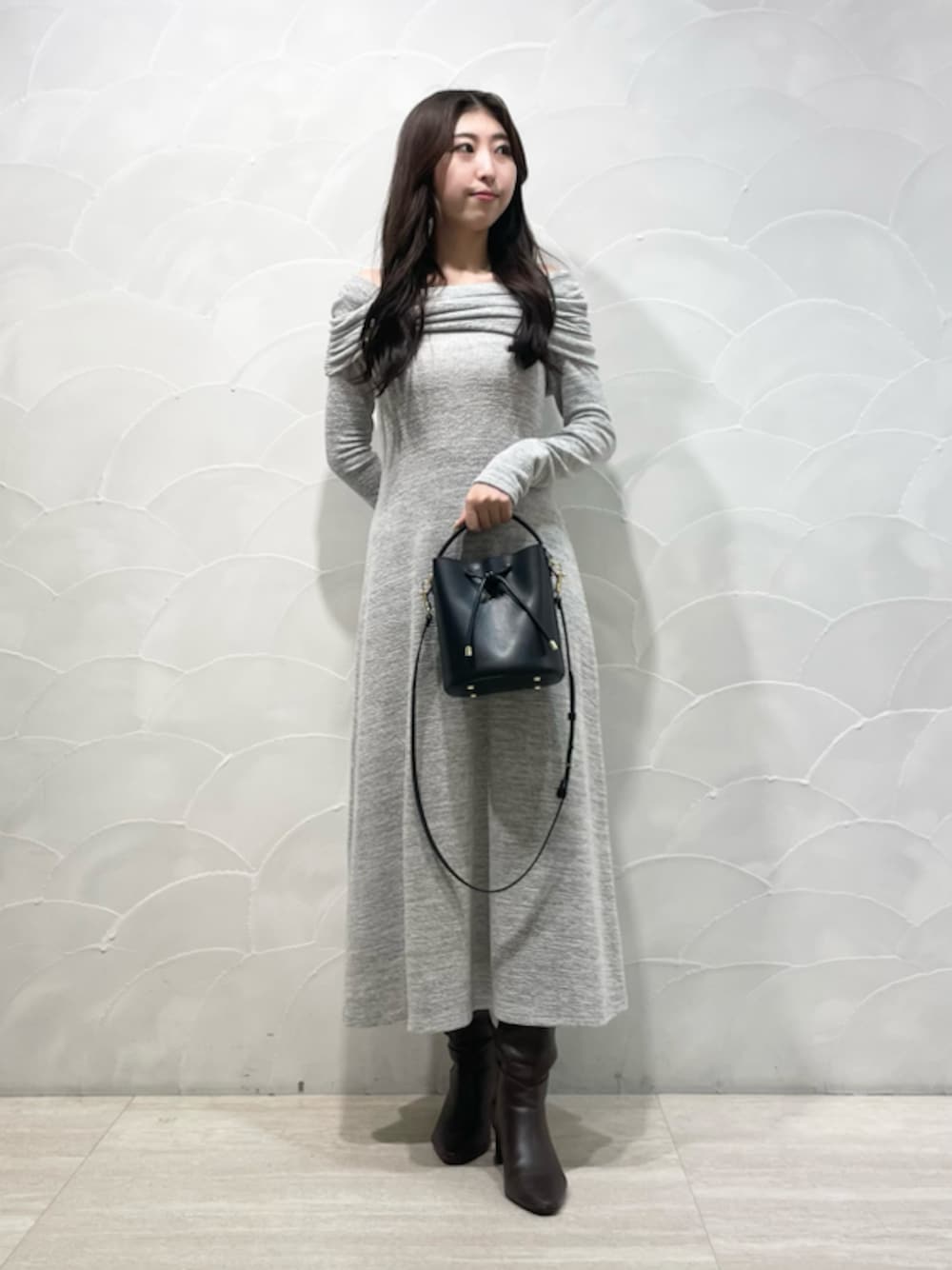 snidel ブラッシュドカットオフショルワンピース SNIDEL（スナイデル  