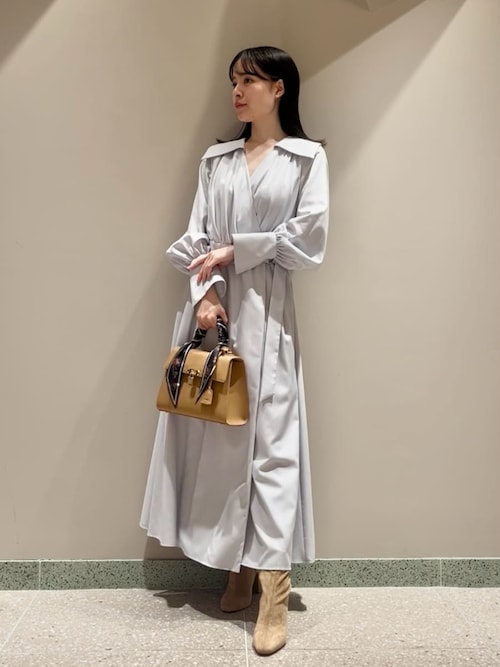 snidel カシュクールシャツワンピース　ギンガムチェック SNIDEL ワンピース 「00サイズ/WEB限定カラーあり」カシュクール