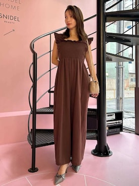 「アイテム（つなぎ/オールインワン）」を使った、SNIDELさん（レディース・159cm）の夏コーディネート