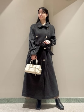 「アイテム（チェスターコート）」を使った、SNIDELさん（レディース・160cm）の秋コーディネート