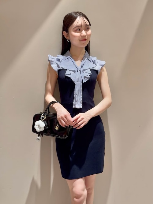 Sustainableフリルカラードッキングミニワンピース（ワンピース