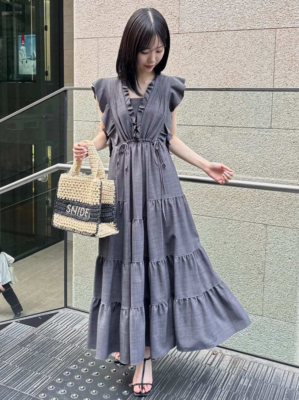 snidel デザインティアードワンピース SNIDEL ワンピース デザインティアードワンピース : ZOZOTOWN