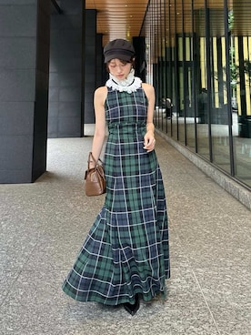 「SNIDEL（スナイデル）のアイテム（ワンピース）」を使った、SNIDELさん（レディース・153cm）の夏コーディネート