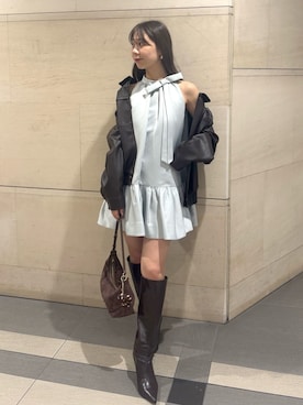 「SNIDEL（スナイデル）のアイテム（ブルゾン）」を使った、SNIDELさん（レディース・160cm）の秋コーディネート