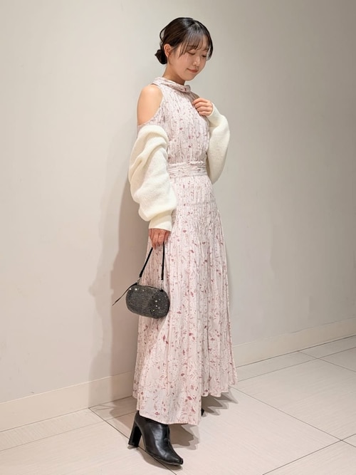 コールドショルダーロングワンピース（ワンピース）｜SNIDEL