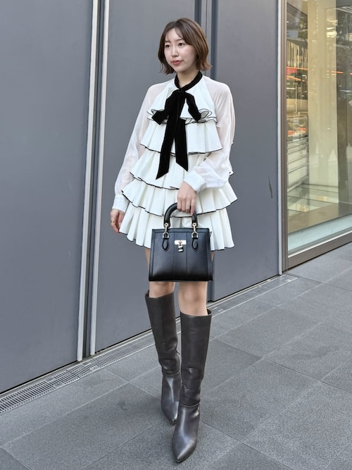 ティアードラッフルミニドレス（ドレス）｜SNIDEL（スナイデル）の