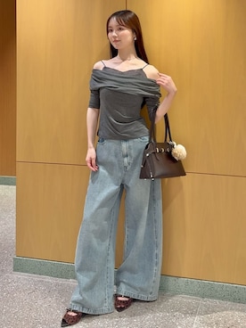 「SNIDEL（スナイデル）のアイテム（トップス）」を使った、SNIDELさん（レディース・160cm）の夏コーディネート