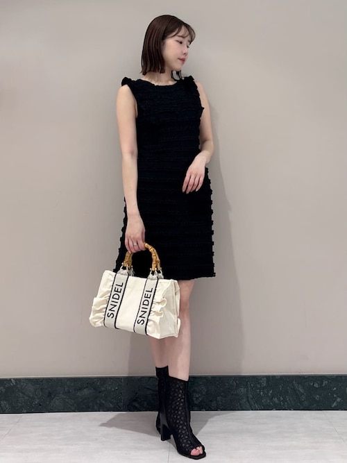 SNIDEL カットレースミニワンピース ライトブルー SNIDEL（スナイデル）の「カットレースミニワンピース