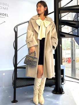 「SNIDEL（スナイデル）のアイテム（アクセサリー）」を使った、SNIDELさん（レディース・165cm）の冬コーディネート