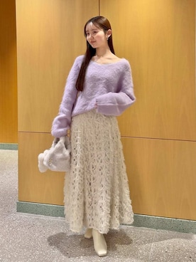 「アイテム（キーケース/キーアクセサリー）」を使った、SNIDELさん（レディース・160cm）の冬コーディネート