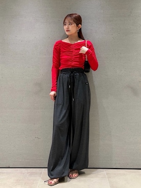 「SNIDEL（スナイデル）のアイテム（パンツ）」を使った、SNIDELさん（レディース・153cm）の春コーディネート