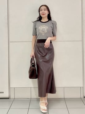 「SNIDEL（スナイデル）のアイテム（トップス）」を使った、SNIDELさん（レディース・165cm）の夏コーディネート