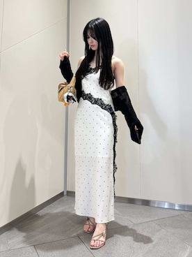 「SNIDEL（スナイデル）のアイテム（ワンピース）」を使った、SNIDELさん（レディース・153cm）の夏コーディネート