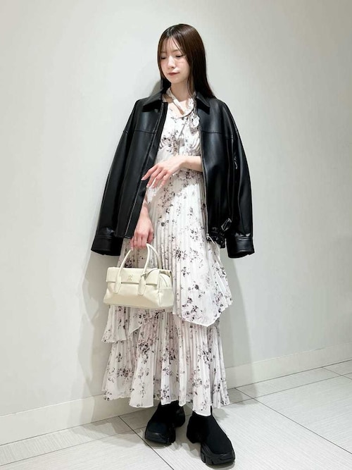 SNIDEL スナイデル プリーツプリントワンピース SNIDEL（スナイデル） ワンピース Sustainableプリーツプリント