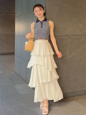 「SNIDEL（スナイデル）のアイテム（シューズ）」を使った、SNIDELさん（レディース・160cm）の夏コーディネート