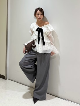 「SNIDEL（スナイデル）のアイテム（バッグ）」を使った、SNIDELさん（レディース・153cm）の秋コーディネート