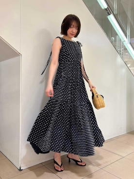 「SNIDEL（スナイデル）のアイテム（ワンピース/ドレス）」を使った、SNIDELさん（レディース・165cm）の夏コーディネート