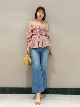 「SNIDEL（スナイデル）のアイテム（パンツ）」を使った、SNIDELさん（レディース・174cm）の夏コーディネート