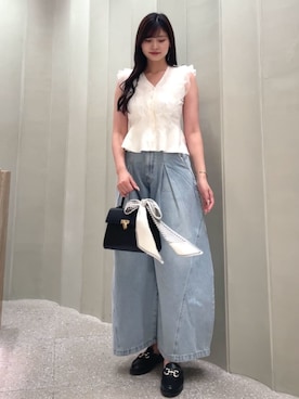 「SNIDEL（スナイデル）のアイテム（アクセサリー）」を使った、SNIDELさん（レディース・171cm）の夏コーディネート