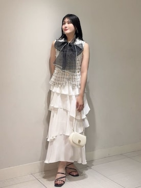 「SNIDEL（スナイデル）のアイテム（バッグ）」を使った、SNIDELさん（レディース・158cm）の夏コーディネート