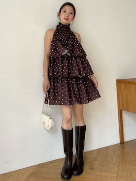 「SNIDEL（スナイデル）のアイテム（ジャケット/アウター）」を使った、SNIDELさん（レディース・159cm）の冬コーディネート