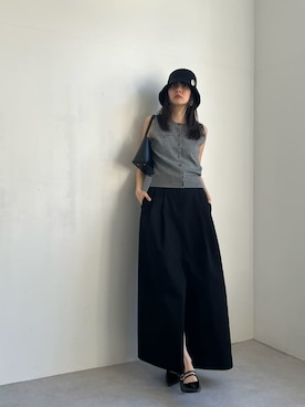 「SNIDEL（スナイデル）のアイテム（ハット）」を使った、SNIDELさん（レディース・161cm）の春コーディネート