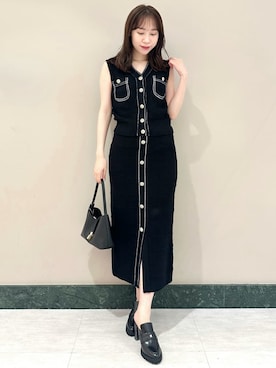 「アイテム（ローファー）」を使った、SNIDELさん（レディース・162cm）の夏コーディネート