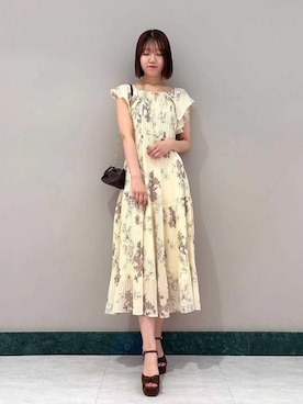 「SNIDEL（スナイデル）のアイテム（ワンピース/ドレス）」を使った、SNIDELさん（レディース・174cm）の夏コーディネート