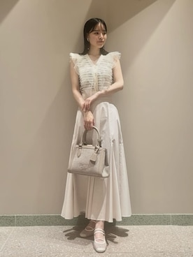 「アイテム（バレエシューズ）」を使った、SNIDELさん（レディース・160cm）の夏コーディネート