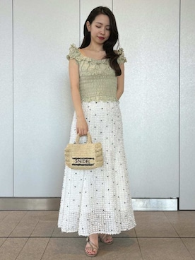 「SNIDEL（スナイデル）のアイテム（バッグ）」を使った、SNIDELさん（レディース・152cm）の春コーディネート