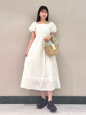 「アイテム（ワンピース/ドレス）」を使った、SNIDELさん（レディース・174cm）の夏コーディネート