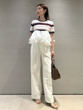 「SNIDEL（スナイデル）のアイテム（パンツ）」を使った、SNIDELさん（レディース・159cm）の春コーディネート