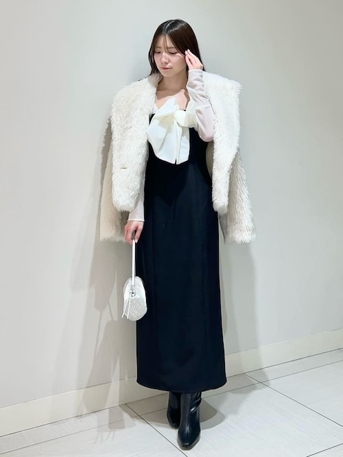 オフショルリボンドレス（ワンピース）｜SNIDEL（スナイデル）の