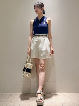 「SNIDEL（スナイデル）のアイテム（バッグ）」を使った、SNIDELさん（レディース・163cm）の夏コーディネート