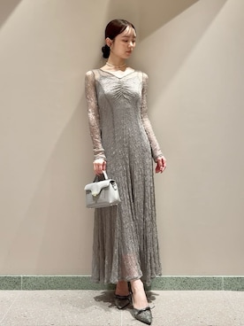 「アイテム（ドレス）」を使った、SNIDELさん（レディース・160cm）の秋コーディネート