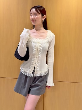 「SNIDEL（スナイデル）のアイテム（トップス）」を使った、SNIDELさん（レディース・160cm）の夏コーディネート