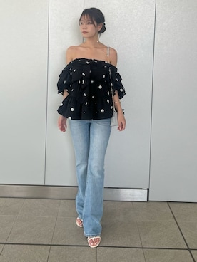 「SNIDEL（スナイデル）のアイテム（トップス）」を使った、SNIDELさん（レディース・157cm）の春コーディネート