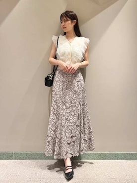 「ニットトップス」｜SNIDELさん（レディース・165cm）の春コーディネート